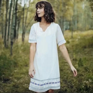 Piper and Scoot dress XS Southwest BOHO‎ Embroidered  Fully Lined